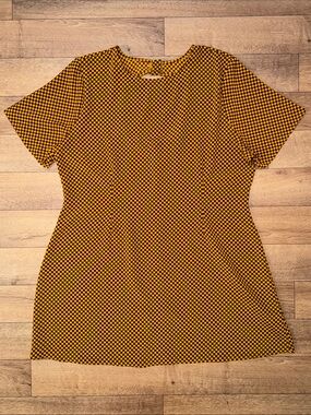Lisa Says Gah Size 3XL Checkered Gingham Print Mini Dress NWT Artsy Plus Size
